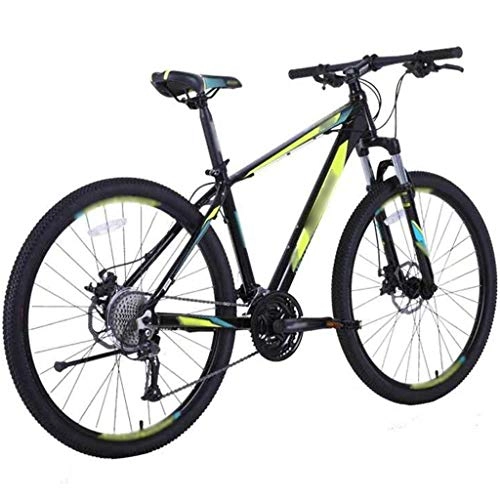 Mountain Bike : DXIUMZHP Dual Suspension Lightweight Aluminum Alloy Mountain Bike, 27-speed Highway Bicycle, Damping MTB With 27.5 Inch Wheels, Sport Bike (Color : Green, Size : 17 inches)