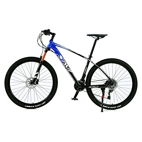 Mountain Bike : EASSEN 29 Inch Mountain Bike, Imitation Carbon Aluminum Alloy Frame, With Air Rebound Shock, Dual Mechanical Disc Brakes for Men and Women Riding Enthusiasts dark blue