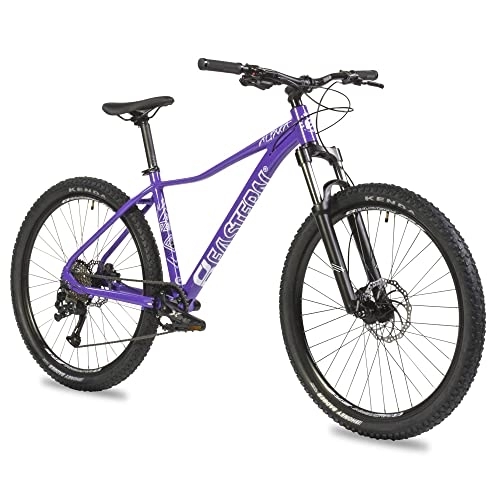Mountain Bike : Eastern Bikes Alpaka 27.5" Lightweight MTB Mountain Bike, 9-Speed, Hydraulic Disc Brakes, Suspension Fork Availble in 3 Frame Sizes. (17", Purple)
