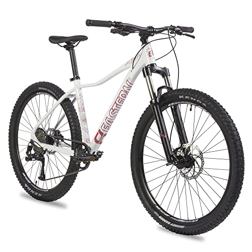 Mountain Bike : Eastern Bikes Alpaka 27.5" Lightweight MTB Mountain Bike, 9-Speed, Hydraulic Disc Brakes, Suspension Fork Availble in 3 Frame Sizes. (17", White)