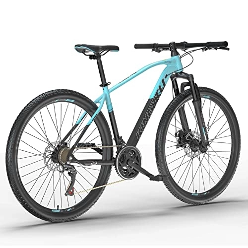 Mountain Bike : Eurobike 29 Inch Mountain Bike, Large Size 19 Inch Frame Mens Mountain Bike (BLUE)