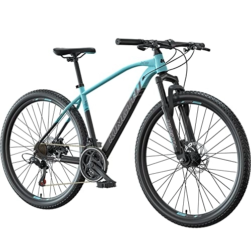 Mountain Bike : Eurobike 29” Mountain Bike, 21 Speed Hardtail Mountain Bike，Front Suspension, 29 inch Bicycle with Disc Brake for Men or Women, Adults Bikes (Blue)