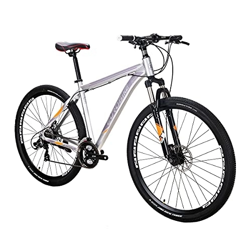 Mountain Bike : Eurobike SD X9 Adult Mountain Bike Light Aluminum Frame Bicycle 29 Inch For Men And Woman (Silver)