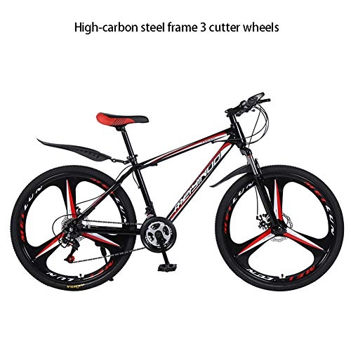 Mountain Bike : EWQ Lightweight Mountain Bike, dual-disc brake 26-Inch Aluminum Alloy / High Carbon Steel 21 / 24 / 27 Speed Mountain Bike, Shock Absorption 3S, 8, 21 speed