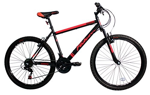 Mountain Bike : Falcon Men's Maverick Mountain Bike-Black / Red, 12 Years