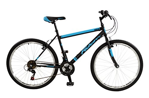 Mountain Bike : FalconEvolve 2016 Unisex Mountain Bike Blue / Grey, 19" inch steel frame, 18 speed powerful front and rear steel v-brakes deep section alloy rims