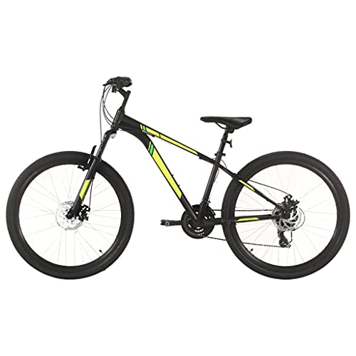 Mountain Bike : FAMIROSA Mountain Bike 21 Speed 27.5 inch Wheel 38 cm Black