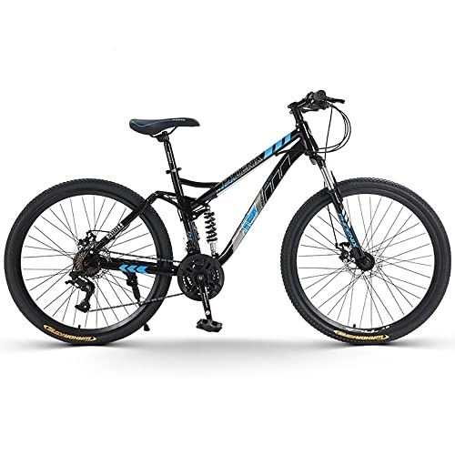 Mountain Bike : FAXIOAWA Full Suspension Mountain Bikes 26 Inches Wheel for Adult 24 Speed Dual Disc Brakes Men Bike Bicycle, Adjustable Seat for Dirt Sand Snow More, Adult Road Bike for Men or Women