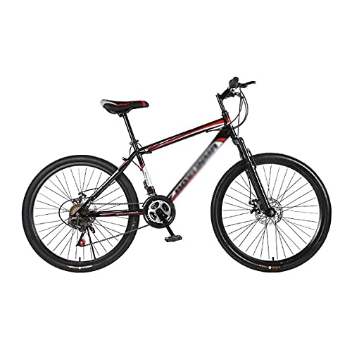 Mountain Bike : FBDGNG Mountain Bike Carbon Steel Frame 26 Inch Wheels 21 Speed Shifter Dual Disc Brakes Front Suspension Mens Bicycle(Color:Red)