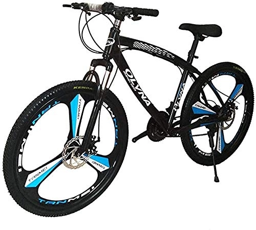 Mountain Bike : Feeyond High-Carbon Steel Hard-Tail Mountain Bike, 26-Inch Rim Off-Road Bike, 27-Speed Bicycle, Full Suspension MTB Gear, Double Disc Brake, Mountain 3 Cutter Wheels, Black