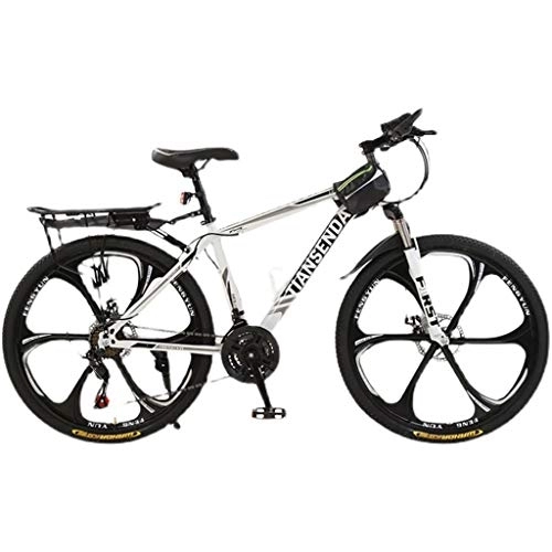 Mountain Bike : FEFCK Mountain Bike Dual Disc Brakes 30-speeds Cross-country Road Variable Speed Bike Adult Six-blade One-piece Tire 26 Inches A