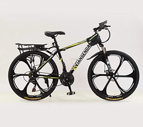 Mountain Bike : FEFCK Mountain Bike Dual Disc Brakes 30-speeds Cross-country Road Variable Speed Bike Adult Six-blade One-piece Tire 26 Inches C