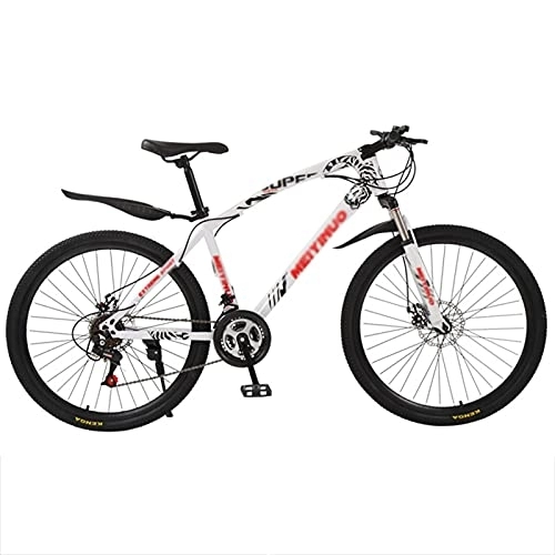 Mountain Bike : FETION Children's bicycle 26 inch Mountain Bike MTB Bicycle, Full-Suspension Adjustable Seat 27 Speeds Drivetrain with Disc-Brake City Bicycle / 8561 (Color : Style3, Size : 26inch27 speed)