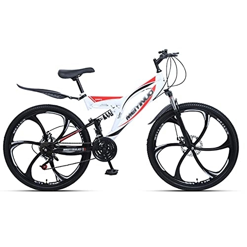 Mountain Bike : FETION Children's bicycle 26 inches Mountain Bike, Full Suspension 27 Speed ?Gears Disc Brakes MTB Bicycle Dual Disc Brake, for Men and Women / 8564 (Color : Style4, Size : 26inch24 speed)