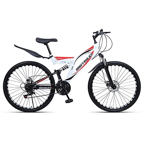 Mountain Bike : FETION Children's bicycle Adults Mountain Bike Full Suspension 27 Speed Shifting Dual Disc Brake Road Bicycle Mountain for Men and Women / 8562 (Color : Style4, Size : 26inch21 speed)