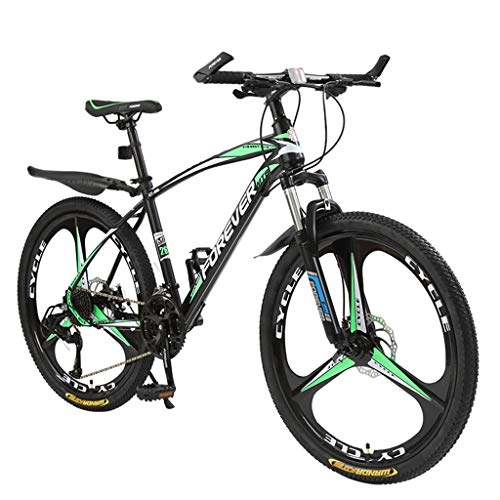 Mountain Bike : FFF-HAT Youth Mountain Bikes, Adult Students, Men’s and Women’s Bikes, 26’’ Three-cutter Wheel Shift Shock-absorbing Off-road Mountain Bikes, Carbon-reinforced Frame, Height 155-190CM Can Ride