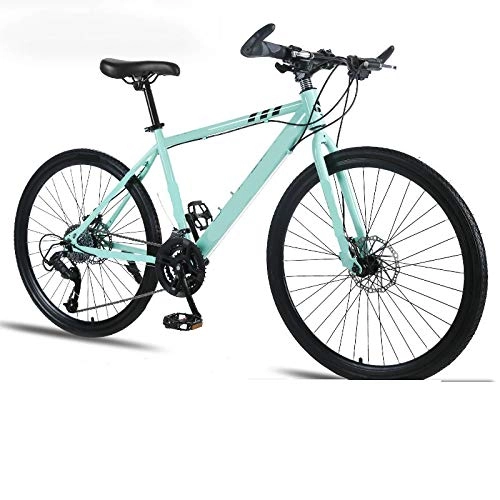 Mountain Bike : FingerAnge Mountain Bicycle 26 Inches 21 Speed Double Disc Brakes Shock for Adult Student Bianchi