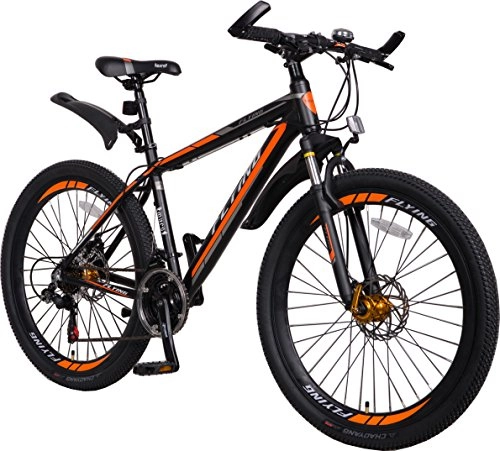 Mountain Bike : Flying 21 speeds Mountain Bikes Bicycles Shimano Alloy Frame with Warranty (Orange Black)