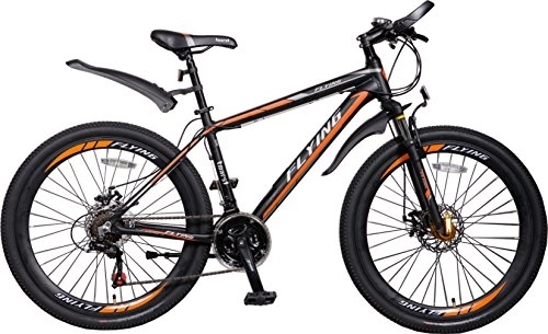 Mountain Bike : FLYing Unisex's 21 Speeds Mountain bikes Bicycles Shimano Alloy Frame with Warranty, Black 26