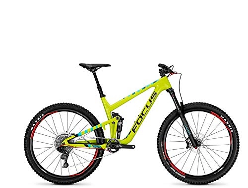 Mountain Bike : Focus Jam C Lite 27Trail Fully Mountain Bike Lime Green 2018, RH 44 cm / 27 Zoll