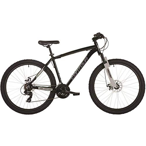 Mountain Bike : Freespirit Contour Hardtail Mountain Bike, 27.5" Wheel, 18 Speed - Black / Grey