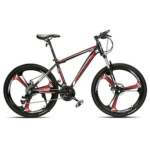 Mountain Bike : FUFU 24-inch Mountain Bike, 24-speed Bike, Full Suspension Gear, Double Disc Brakes, Adult Bicycle (Color : B)