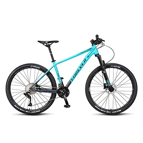 Mountain Bike : FUFU 27.5 Inch Mountain Bike, Magnesium Alloy Bike, Advanced Full Suspension And 33-speed Gear (Color : Blue)