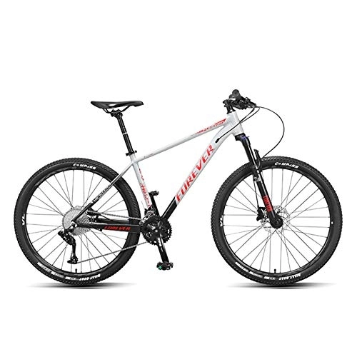 Mountain Bike : FUFU 27.5 Inch Mountain Bike, Magnesium Alloy Bike, Advanced Full Suspension And 33-speed Gear (Color : White)