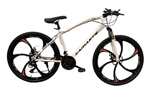 Mountain Bike : Funky Boutique Mountain Bike Bicycle 21 Speed 26 inch Wheel MTB Suspension Adults Mens Women Kids (White)