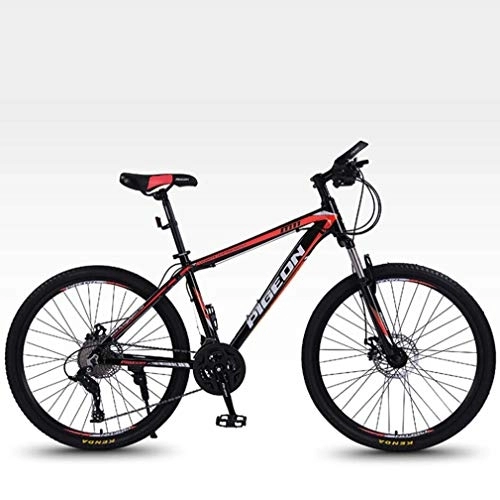 Mountain Bike : G.Z Adult Mountain Bike Aluminum Alloy Bicycle Variable Speed Bicycle 26 Inch High Carbon Steel Women Road Bike, Black red, 30 speed