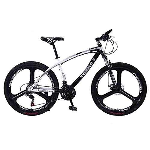 Mountain Bike : GAOTTINGSD Adult Mountain Bike Bicycle Adult Mountain Bike MTB Road Bicycles For Men And Women 24 / 26In Wheels Adjustable Speed Double Disc Brake (Color : Black-26in, Size : 21 Speed)