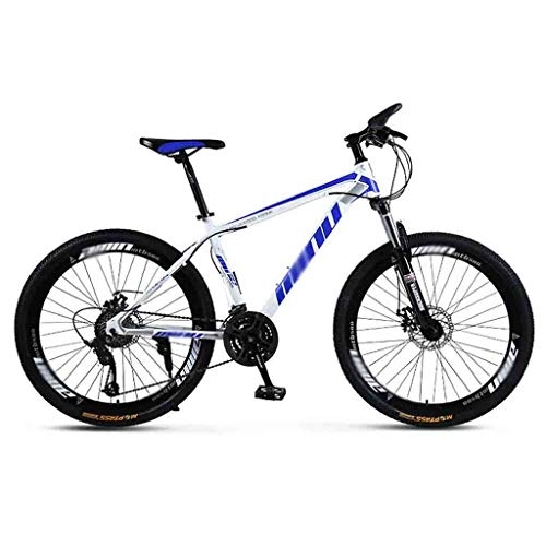 Mountain Bike : GAOTTINGSD Adult Mountain Bike Bicycle Mountain Bike Adult Men MTB Light Road Bicycles For Women 24 Inch Wheels Adjustable Speed Double Disc Brake (Color : Blue, Size : 24 Speed)