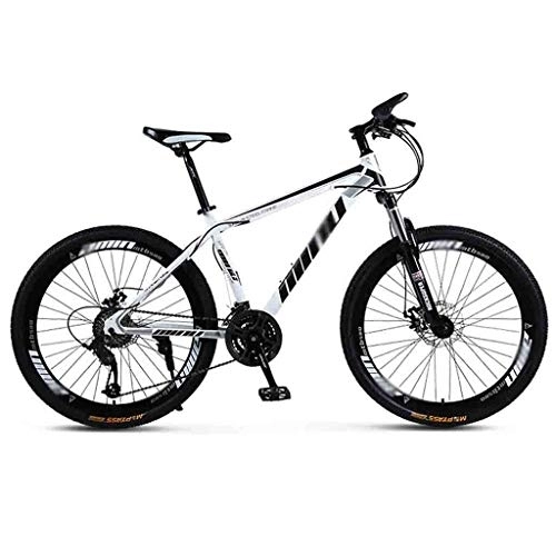 Mountain Bike : GAOTTINGSD Adult Mountain Bike Bicycle Mountain Bike Adult Men MTB Light Road Bicycles For Women 24 Inch Wheels Adjustable Speed Double Disc Brake (Color : White, Size : 30 Speed)