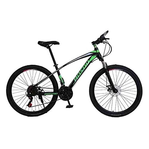 Mountain Bike : GAOTTINGSD Adult Mountain Bike Bicycle Mountain Bike Adult MTB Light Road Bicycles For Men And Women 26In Wheels Adjustable 21 Speed Double Disc Brake (Color : Green, Size : 21 speed)