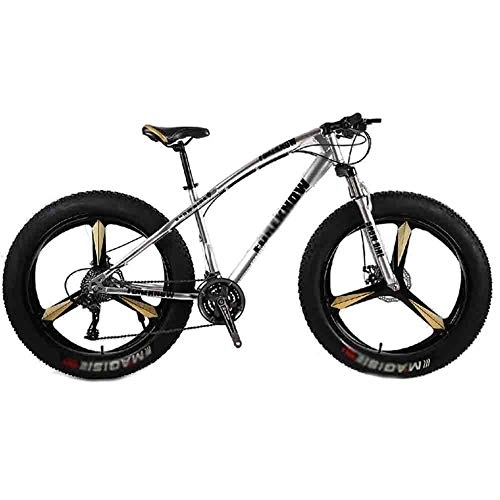 Mountain Bike : GAOTTINGSD Adult Mountain Bike Bicycle MTB Adult Beach Bike Snowmobile Bicycles Mountain Bikes For Men And Women 26IN Wheels Adjustable Speed Double Disc Brake (Color : Gray, Size : 7 speed)