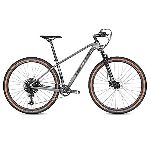 Mountain Bike : GAOTTINGSD Adult Mountain Bike Bicycle MTB Adult Mountain Bike Competition Variable Speed Road Bicycles For Men And Women Double Disc Brake Carbon Frame (Color : Gray, Size : 27.5 * 15IN)