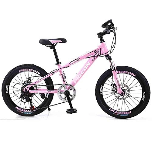 Mountain Bike : GAOTTINGSD Adult Mountain Bike Bicycle MTB Adult Mountain Bike Teens Road Bicycles For Men And Women Wheels Adjustable 7 Speed Double Disc Brake (Color : Pink, Size : 22in)