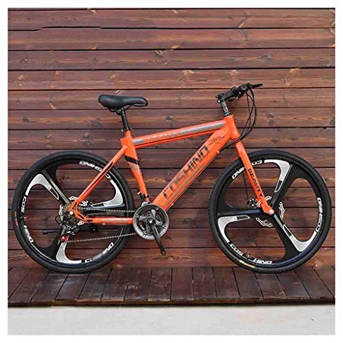 Mountain Bike : GAOTTINGSD Adult Mountain Bike Bicycles Adult Mountain Bike Men's MTB Road Bicycle For Womens 24 Inch Wheels Adjustable Double Disc Brake (Color : Orange, Size : 21 Speed)