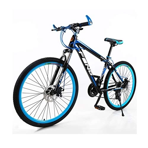 Mountain Bike : GAOTTINGSD Adult Mountain Bike Mountain Bike Adult Bicycle Road Men's MTB Bikes 24 Speed Wheels For Womens teens (Color : Blue, Size : 24in)