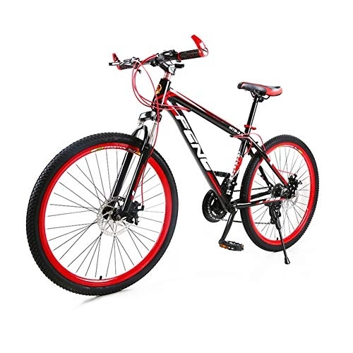 Mountain Bike : GAOTTINGSD Adult Mountain Bike Mountain Bike Adult Bicycle Road Men's MTB Bikes 24 Speed Wheels For Womens teens (Color : Red, Size : 24in)