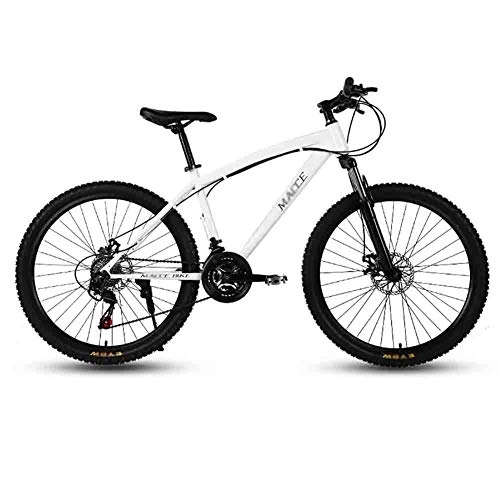 Mountain Bike : GAOTTINGSD Adult Mountain Bike Mountain Bike Adult MTB Bicycle Road Bicycles For Men And Women 24In Wheels Adjustable Speed Double Disc Brake (Color : White, Size : 24 speed)