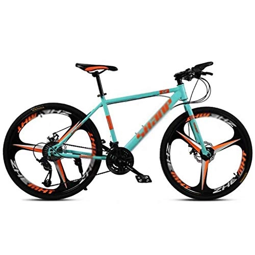 Mountain Bike : GAOTTINGSD Adult Mountain Bike Mountain Bike Road Bicycle Men's MTB 21 Speed 24 / 26 Inch Wheels For Adult Womens (Color : Blue, Size : 26in)