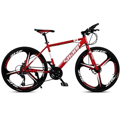 Mountain Bike : GAOTTINGSD Adult Mountain Bike Mountain Bike Road Bicycle Men's MTB 21 Speed 24 / 26 Inch Wheels For Adult Womens (Color : Red, Size : 26in)