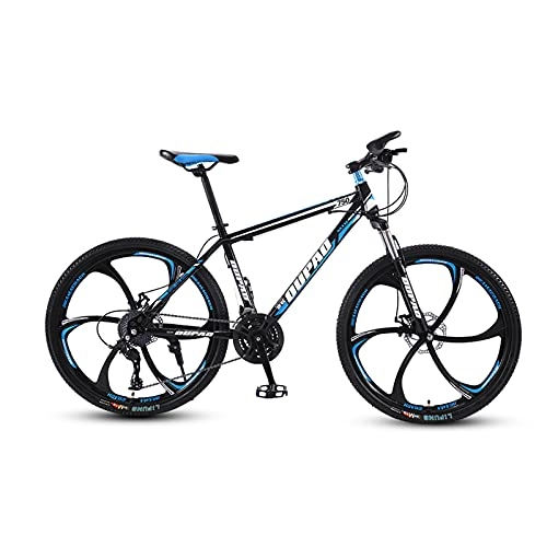Mountain Bike : GAOXQ Full Suspension Mountain Bike 21 Speed Bicycle 27.5 Inches Mens MTB Disc Brakes, a Red / Blue Blue black