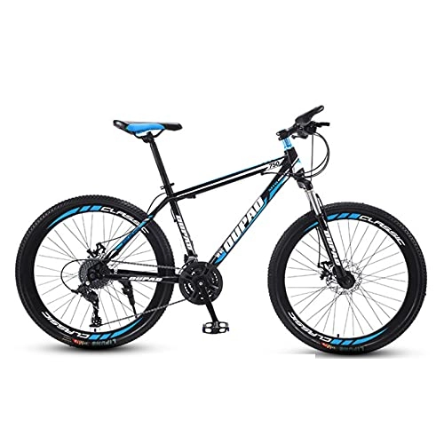 Mountain Bike : GAOXQ High Timber Youth / Adult Mountain Bike, Aluminum Frame and Disc Brakes, 26-Inch Wheels, 21-Speed, Multiple Colors Blue black