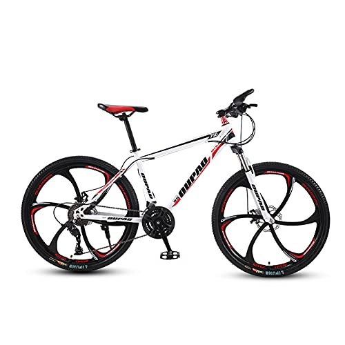 Mountain Bike : GAOXQ Sport, and Expert Adult Mountain Bike, 27.5-Inch Wheels, Aluminum Frame, Rigid Hardtail, Hydraulic Disc Brakes, Multiple Colors White Red