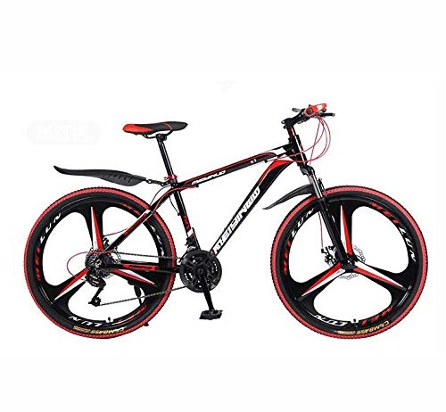 Mountain Bike : GASLIKE 26 Inch Mountain Bike Bicycle, High Carbon Steel And Aluminum Alloy Frame, Double Disc Brake, PVC And All Aluminum Pedals, A, 21 speed