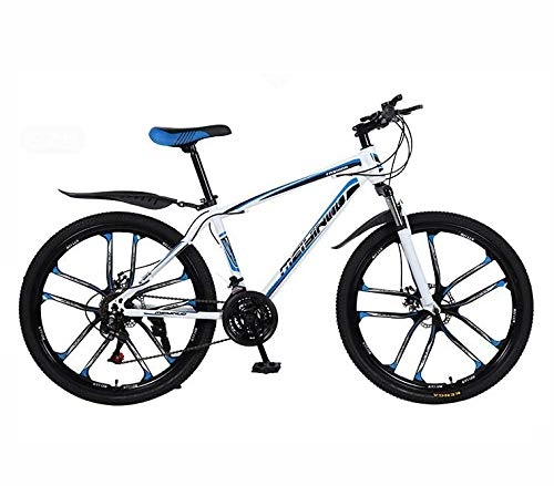 Mountain Bike : GASLIKE Mountain Bike Bicycle, PVC And All Aluminum Pedals, High Carbon Steel And Aluminum Alloy Frame, Double Disc Brake, 26 Inch Wheels, B, 21 speed
