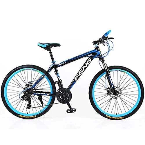 Mountain Bike : GAYBJ Carbon Steel 24 Speed Mountain Bike for New Model Mtb Bicycle with Dual Disc Brake Aluminum Alloy Mountain Bike 24 / 26 Inch Men And Women Bicycle, B, 24 inch 24 speed