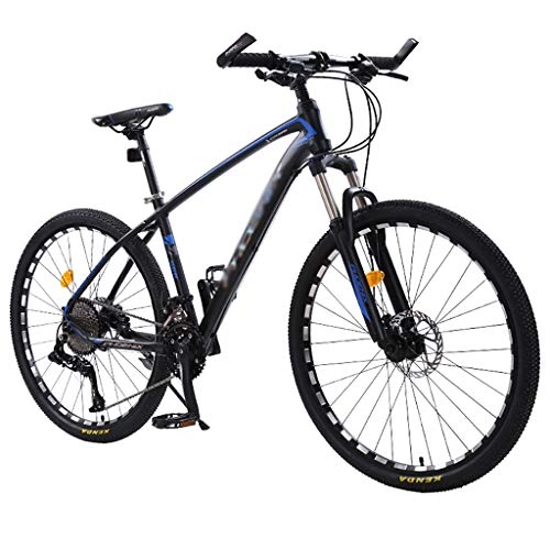 Mountain Bike : GEXIN 27.5 Inch Aluminum Alloy Frame Mountain Bike, 36 Speed Bicycle Lockable Suspension Fork MTB for Men / Women, Oil Disc Dual Disc Brakes